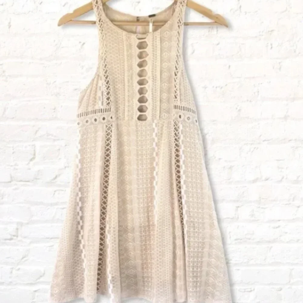Free People Wherever You Go Mini Dress Size 4 - Picture 4 of 10